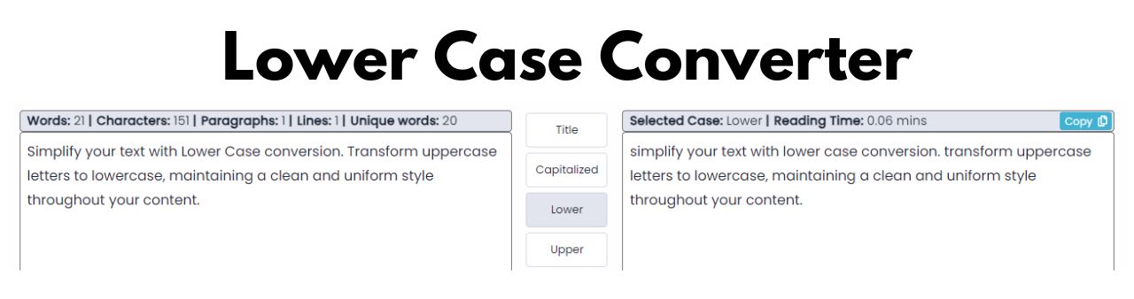 Lower Case Converter